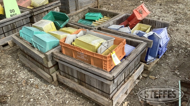 (4) Crates of Storage Bins